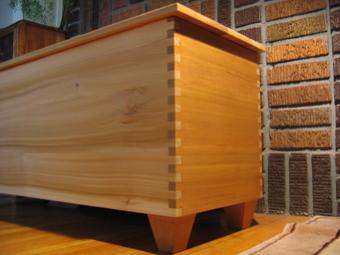 Untitled, detail of cedar chest, 2005