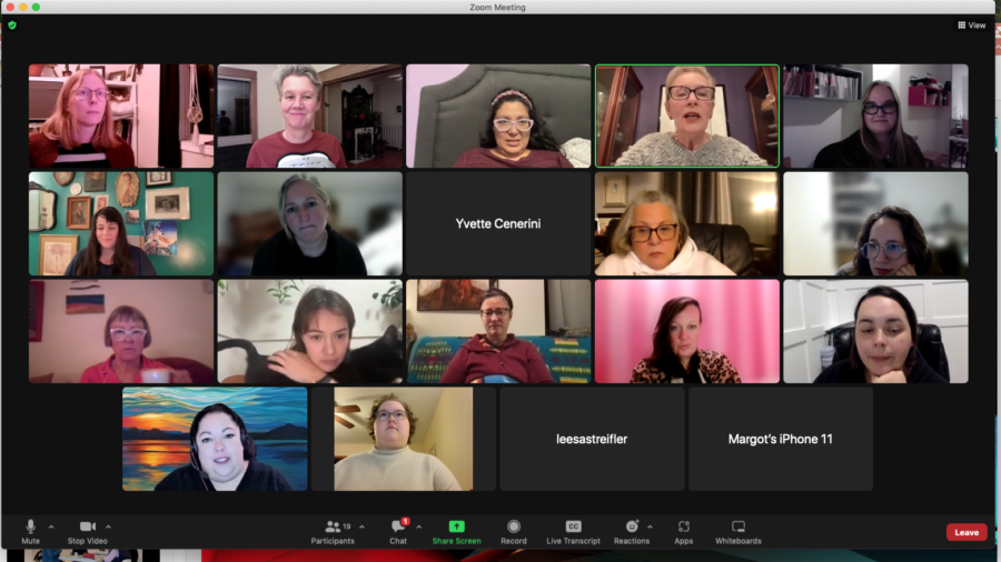 A screenshot of a Zoom meeting with about 20 participants.