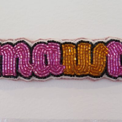 Beaded MAWA logo by Niamh Dooley