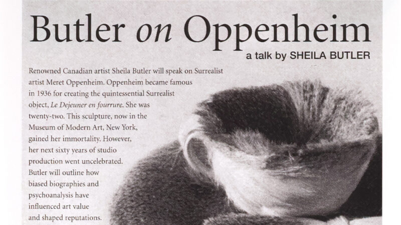 Poster for Sheila Butler's 2004 Wendy Wersch Memorial Lecture.