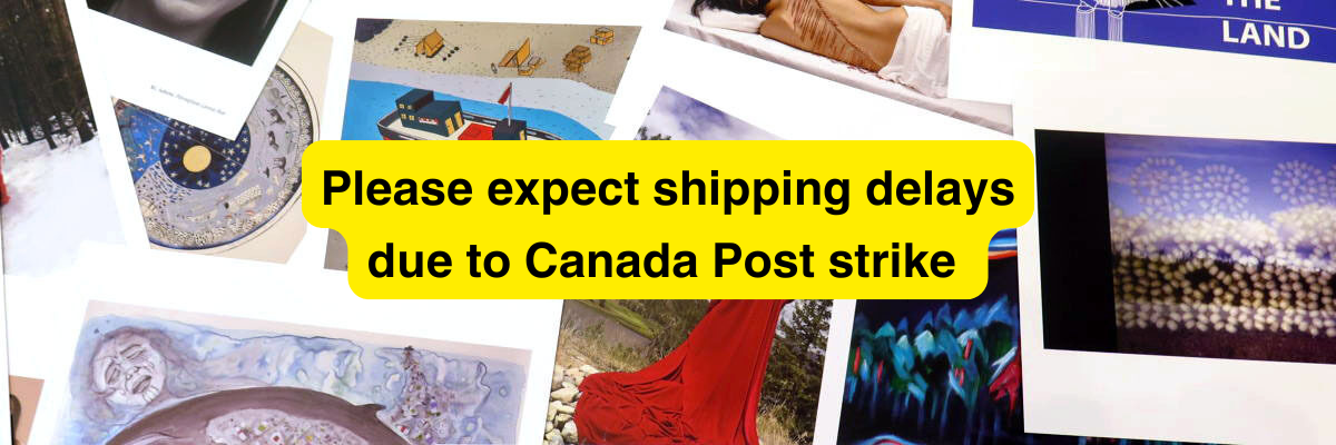 Banner image with text that say Please expect shipping delays due to Canada Post strike.